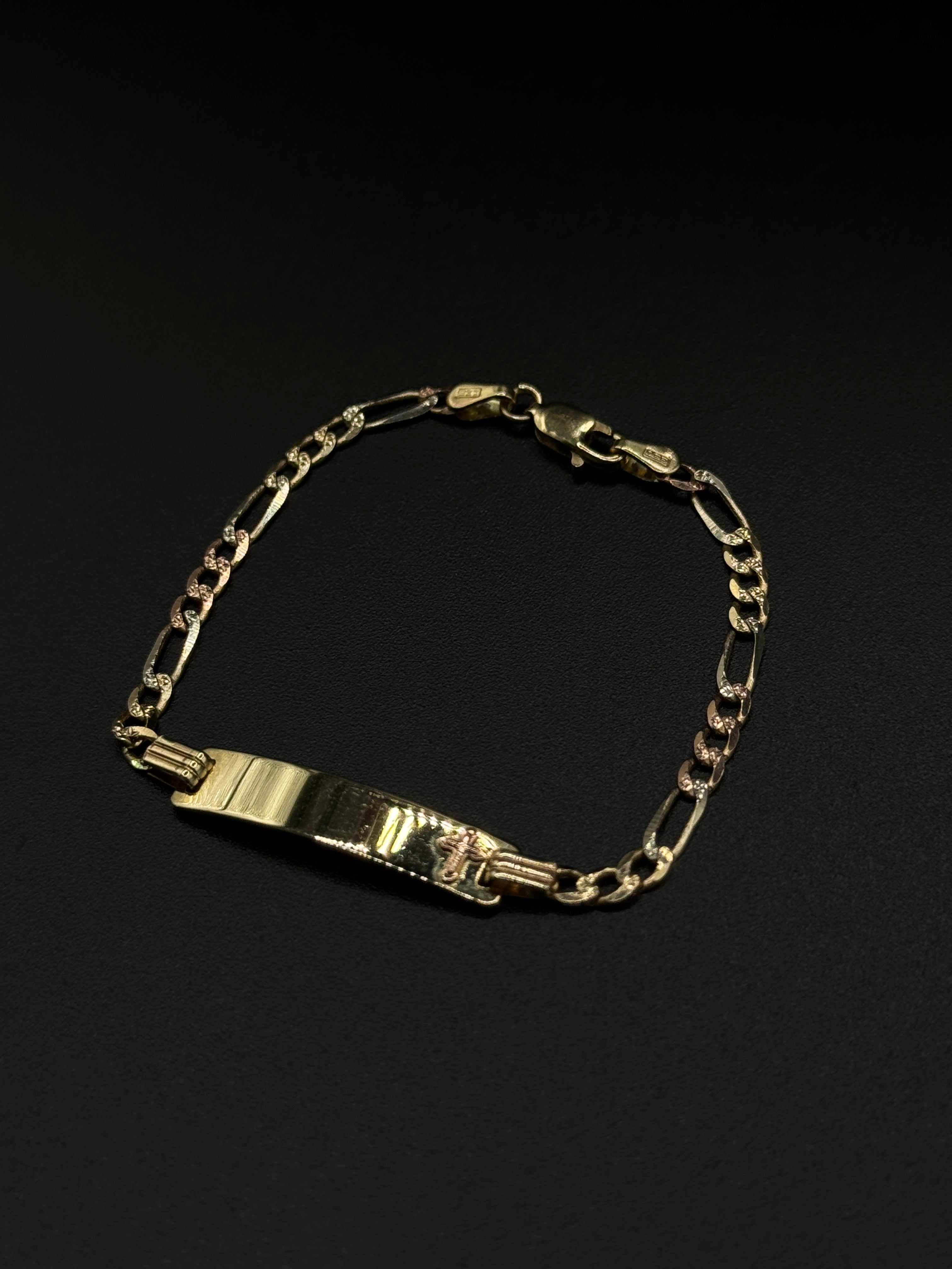 3 Tone Baby Cross Bracelet image 0