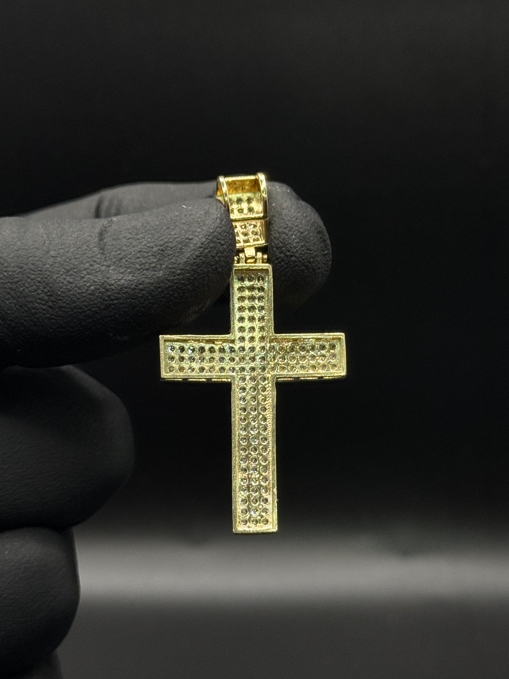 Mens Cross w Stones (1.4in) image 1
