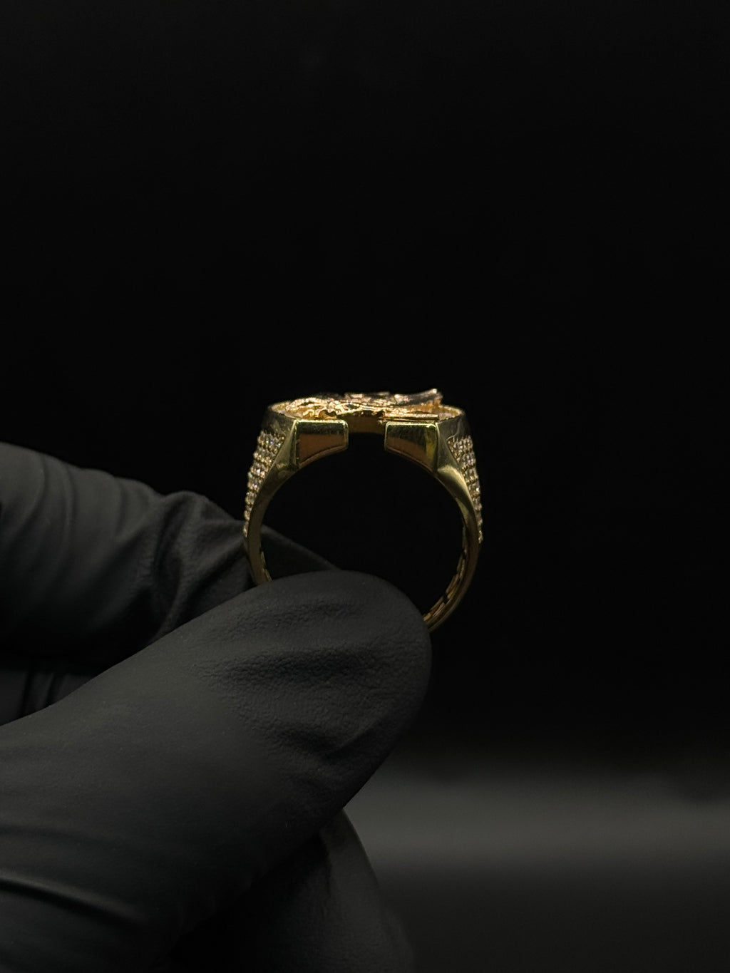 Mens Horse ShoexEagle Ring image 1