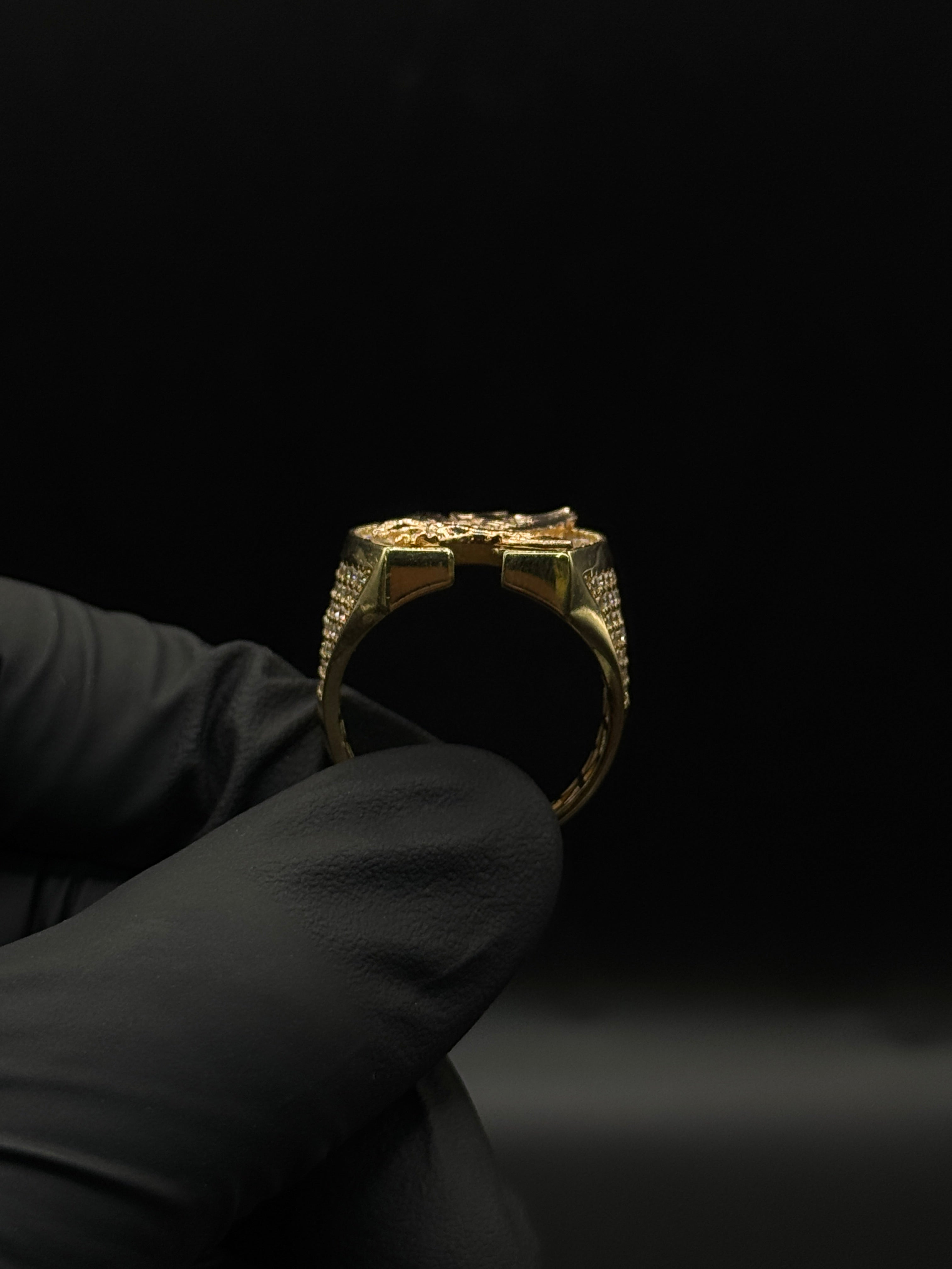 Mens Horse ShoexEagle Ring image 1
