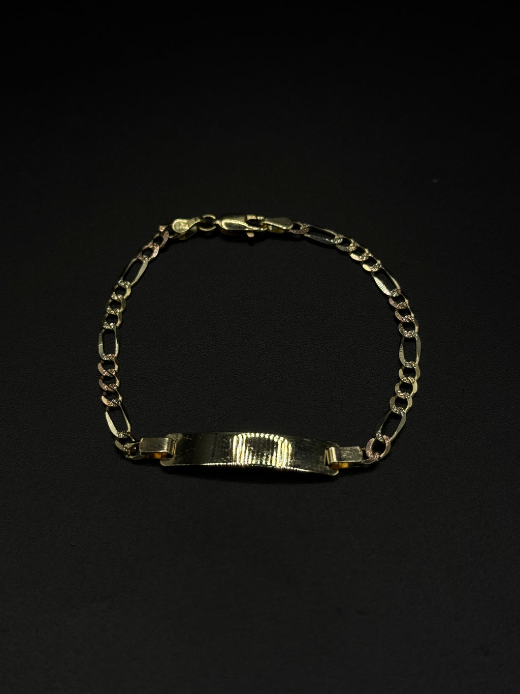 Baby Bracelet (3Tone)(Figaro Link) image 1