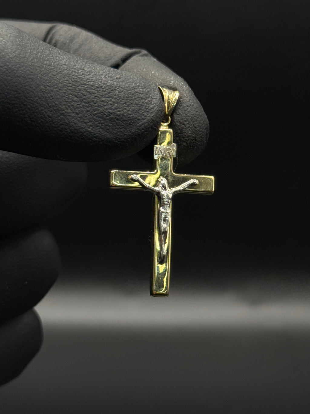 2 Tone Christ Cross Pendant (P2) image 0