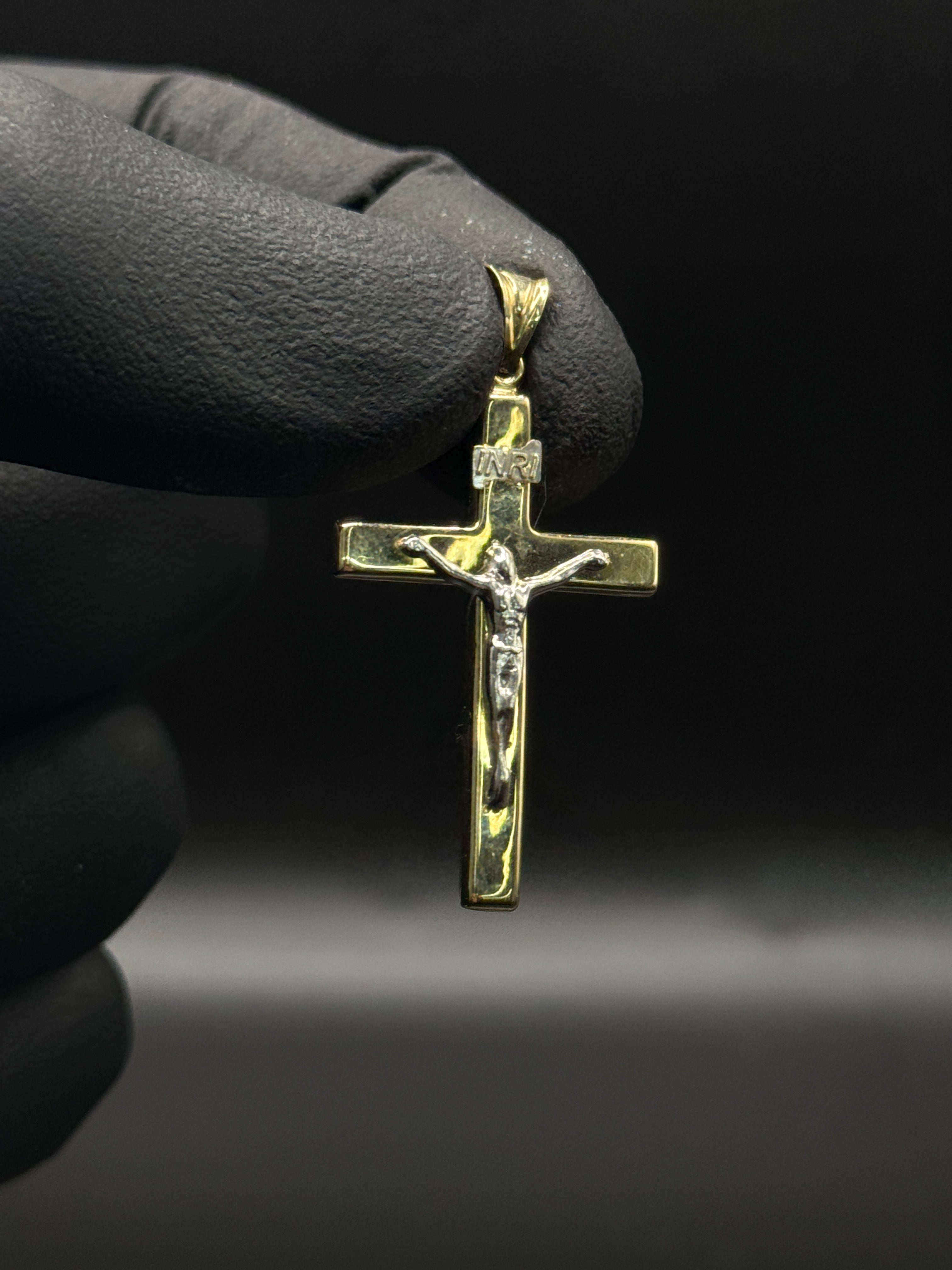 2 Tone Christ Cross Pendant (P2) image 0