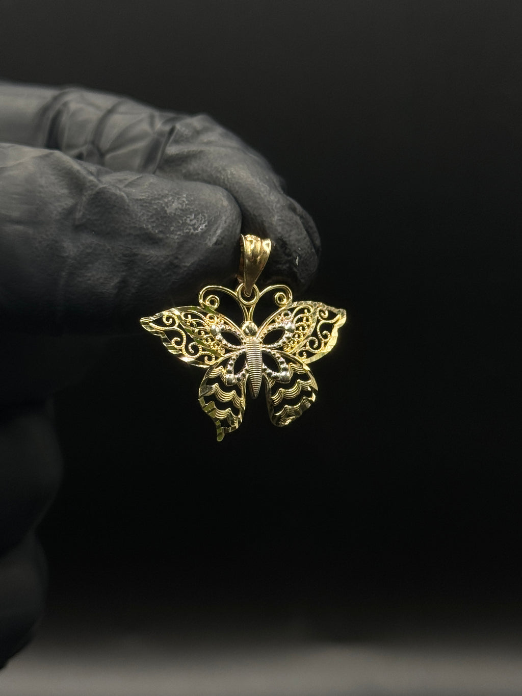 2 Tone Butterfly Pendant image 0
