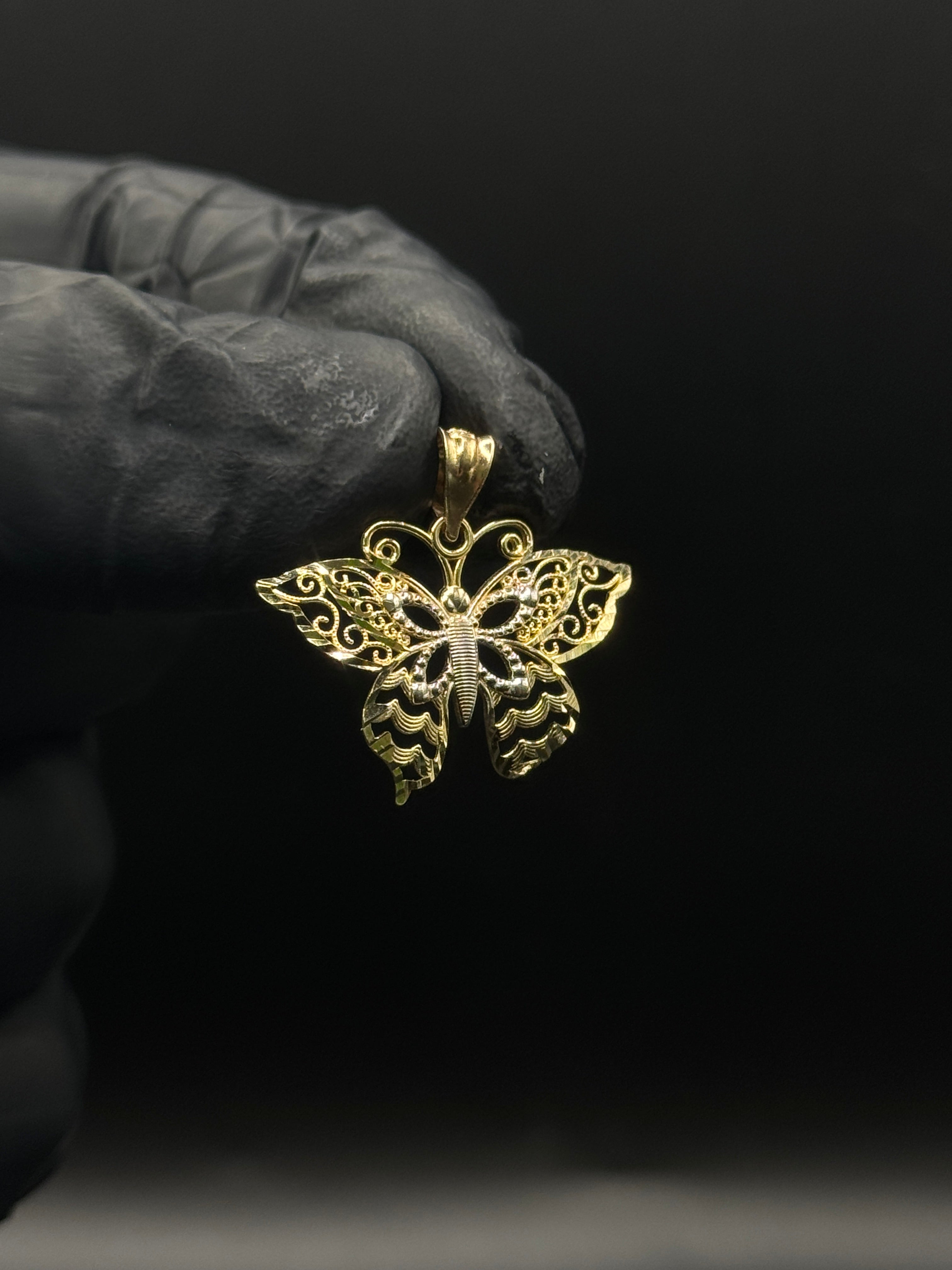 2 Tone Butterfly Pendant image 0