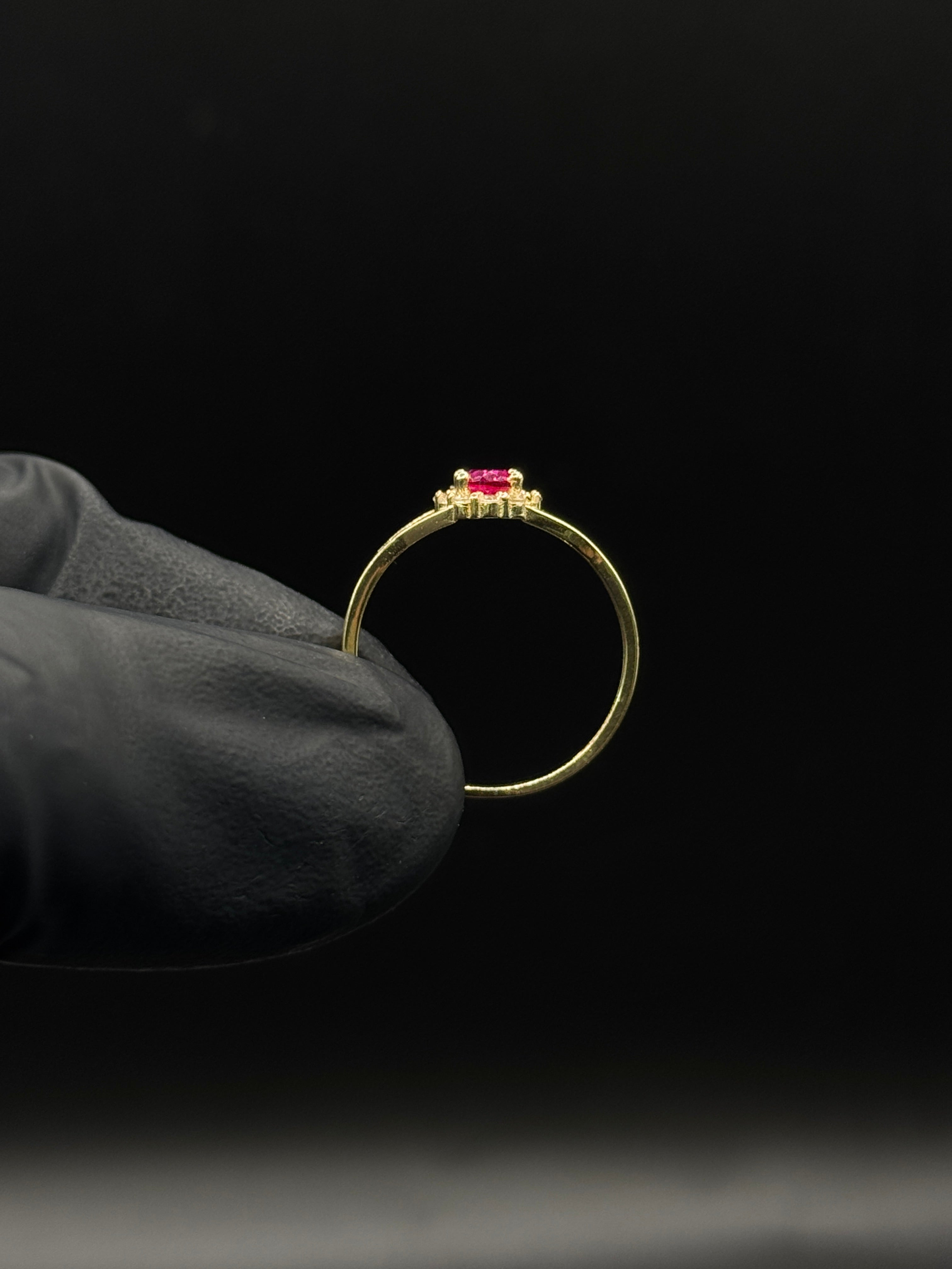 Womens Ruby Ring (CZ) image 1