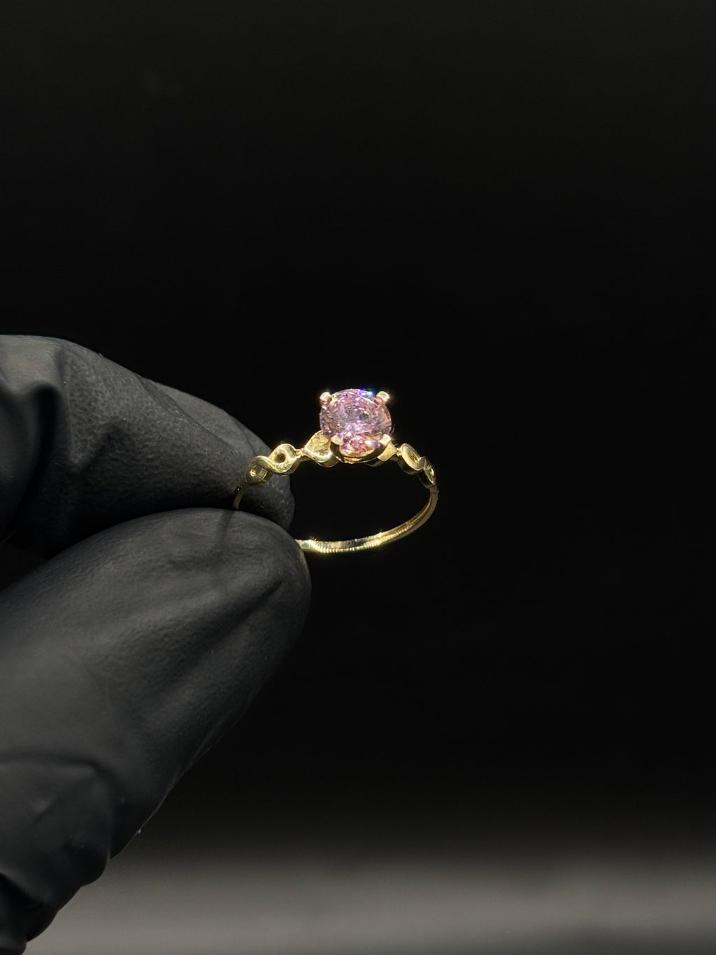 Womens Infinity Pink Stone Ring image 0