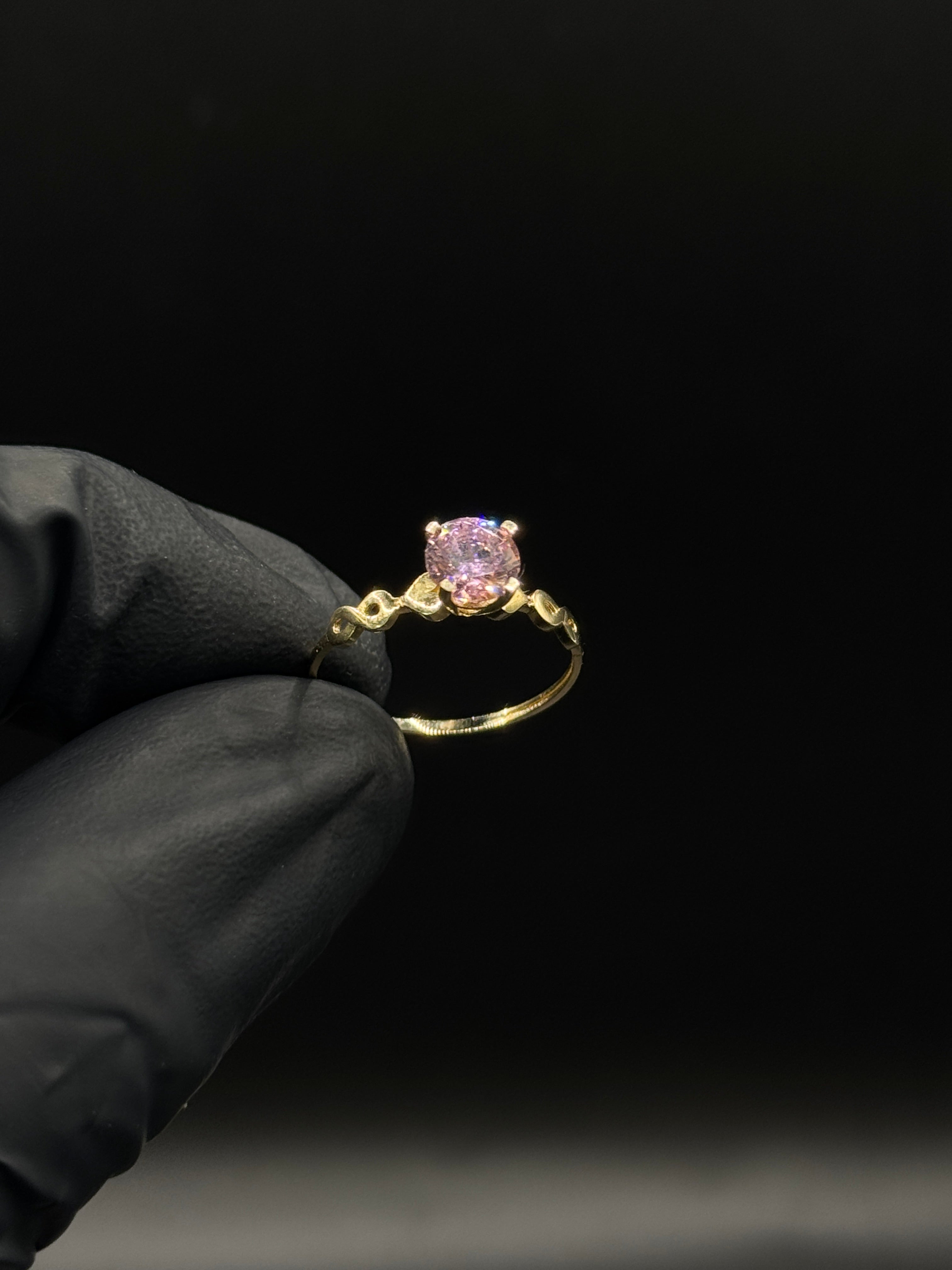 Womens Infinity Pink Stone Ring image 0