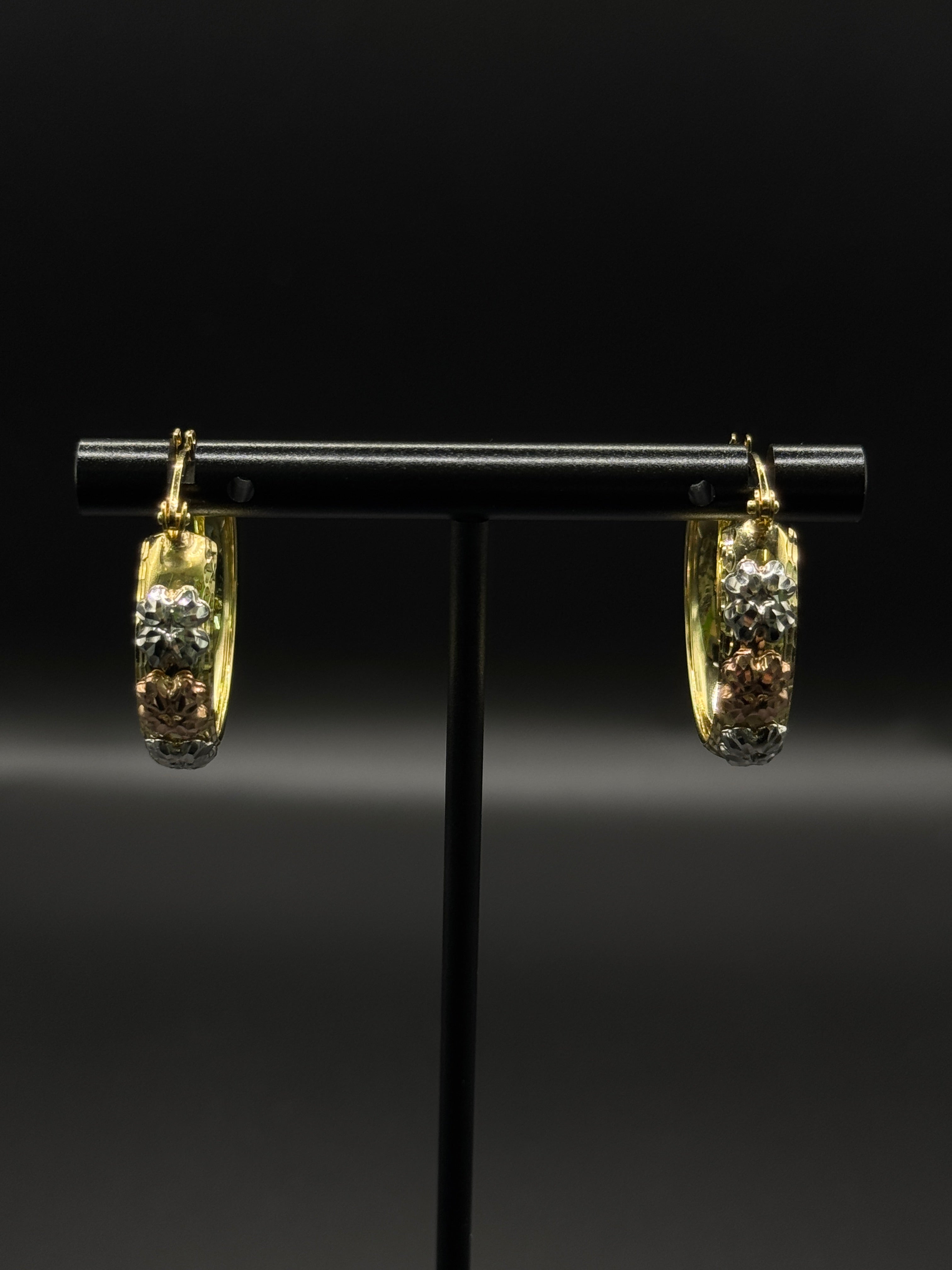 Womens Butterfly Hoop Earrings image 0
