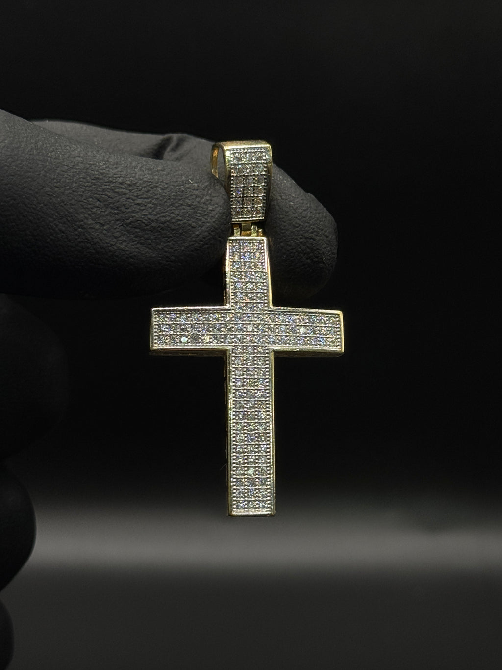 Mens Cross w Stones (1.4in) image 0