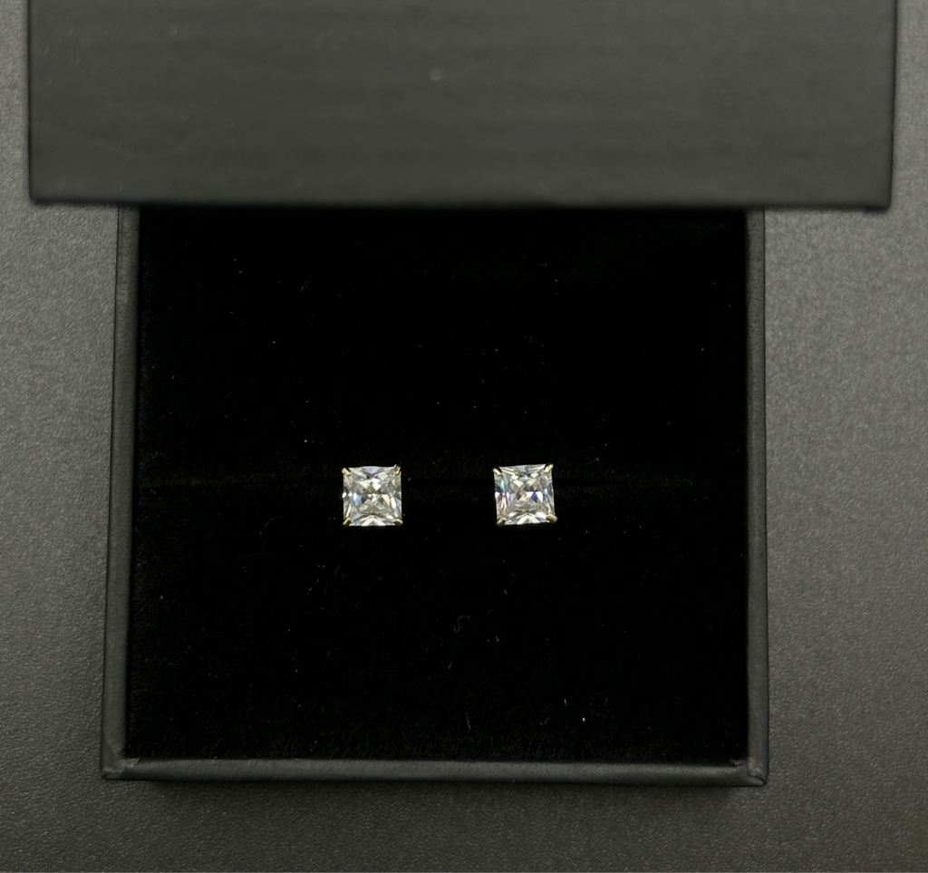 Square Stone Studs (Small) image 0