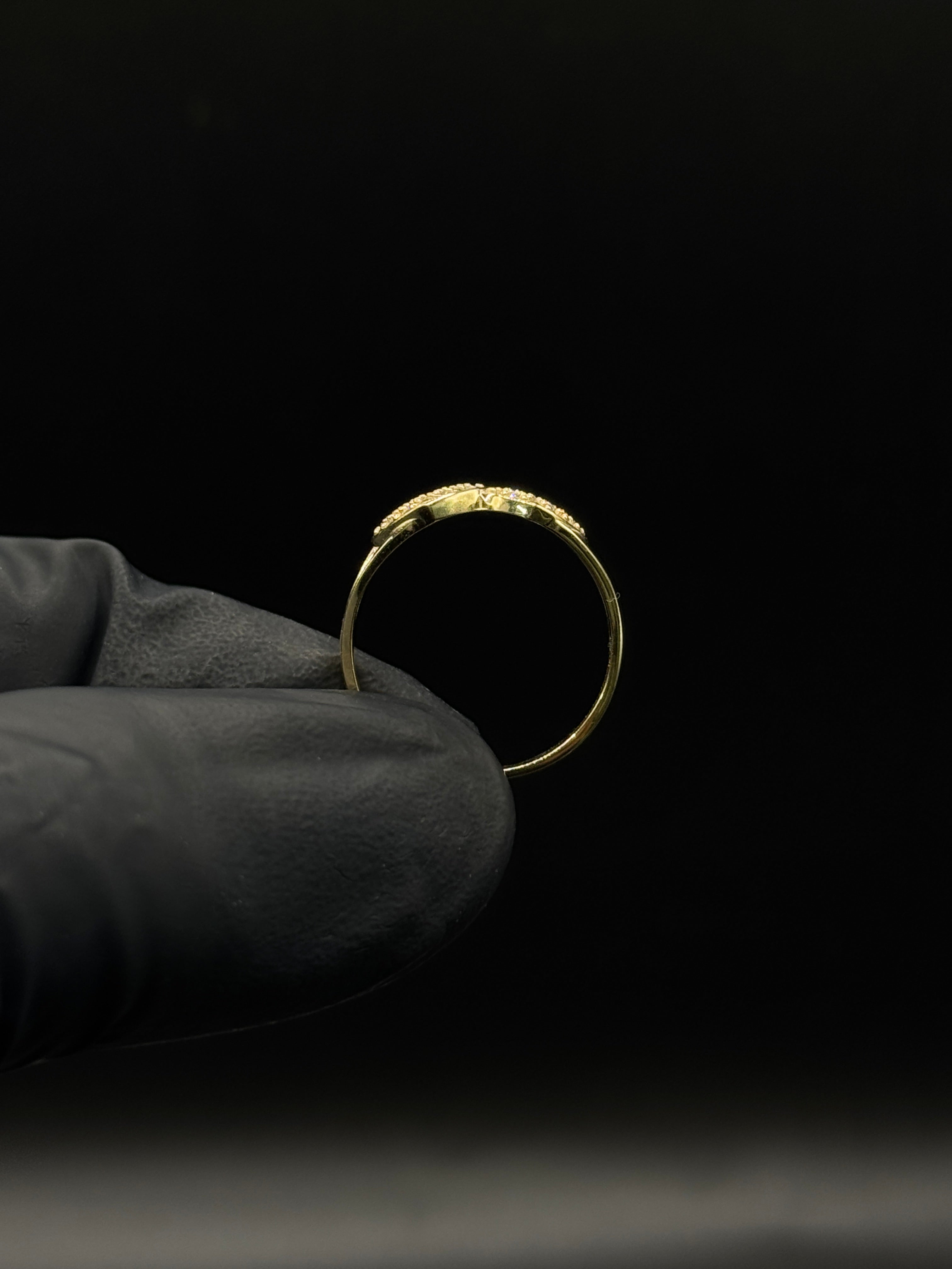 Womens Double Heart Ring (CZ) image 1