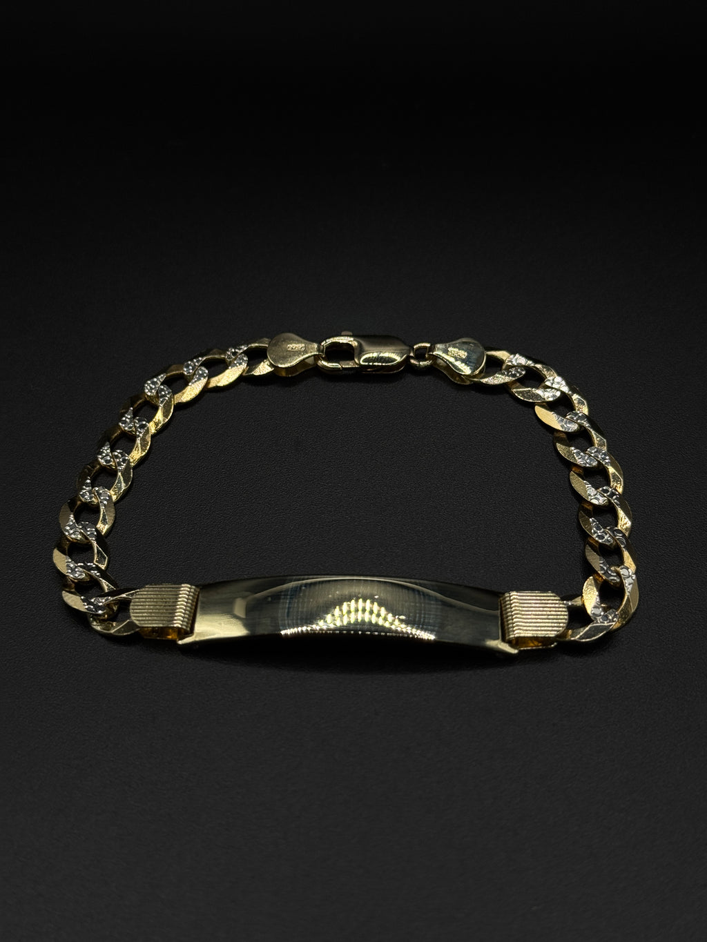 Mens Diamond Cut Cuban Bracelet (7.7mm) image 1