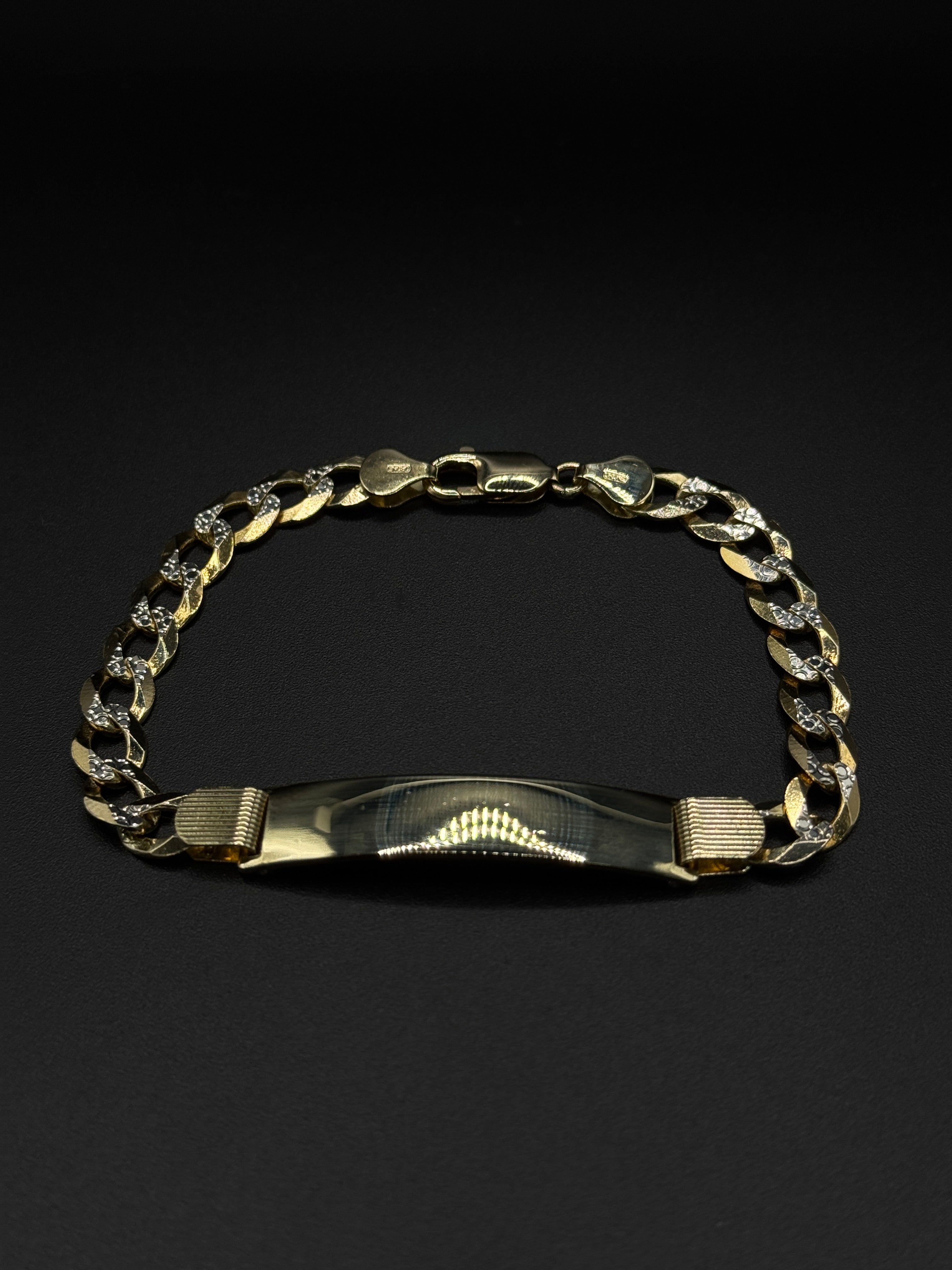 Mens Diamond Cut Cuban Bracelet (7.7mm) image 1