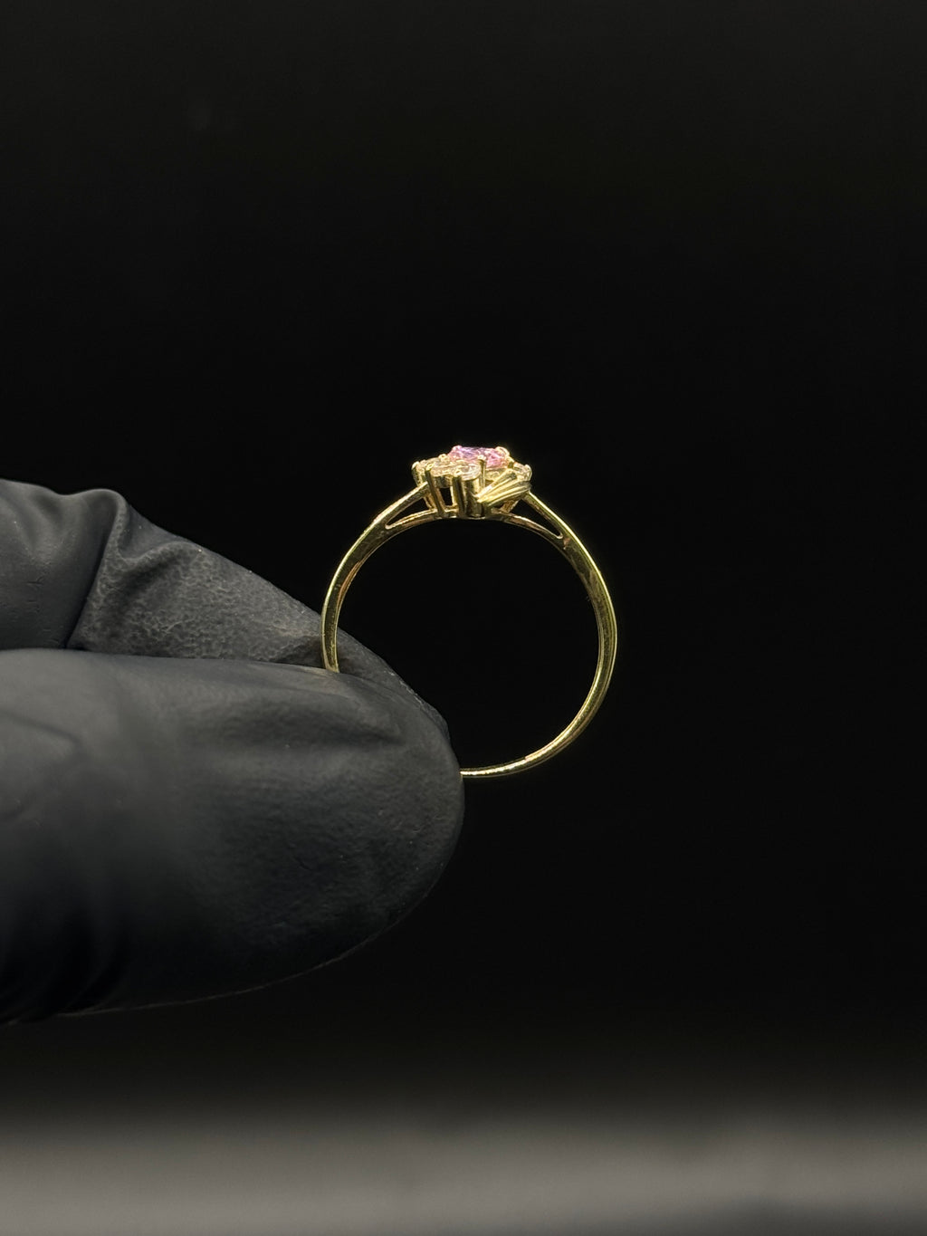 Womens Pink Stone Ring (CZ) image 1