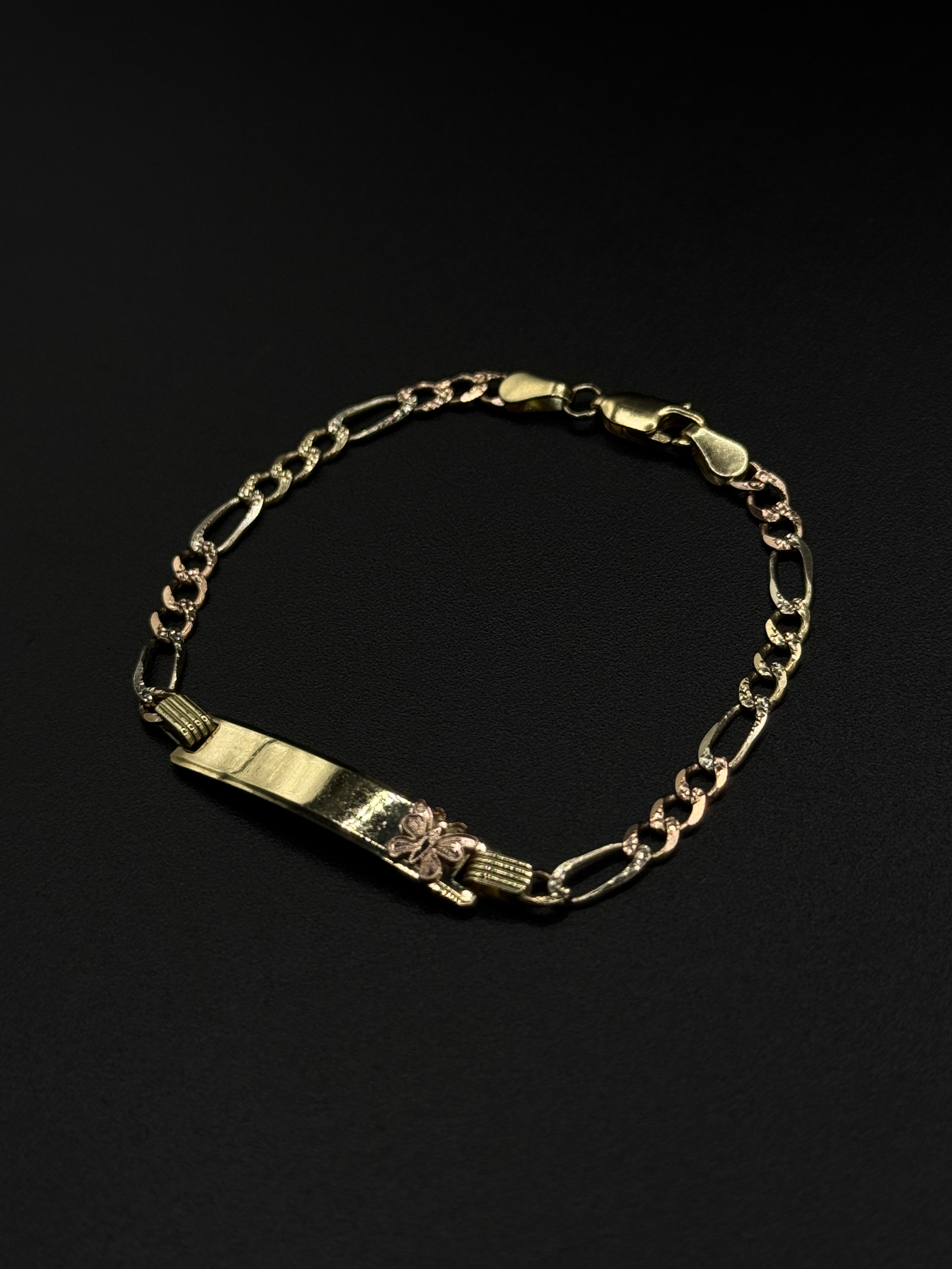 3 Tone Butterfly Baby Bracelet image 0