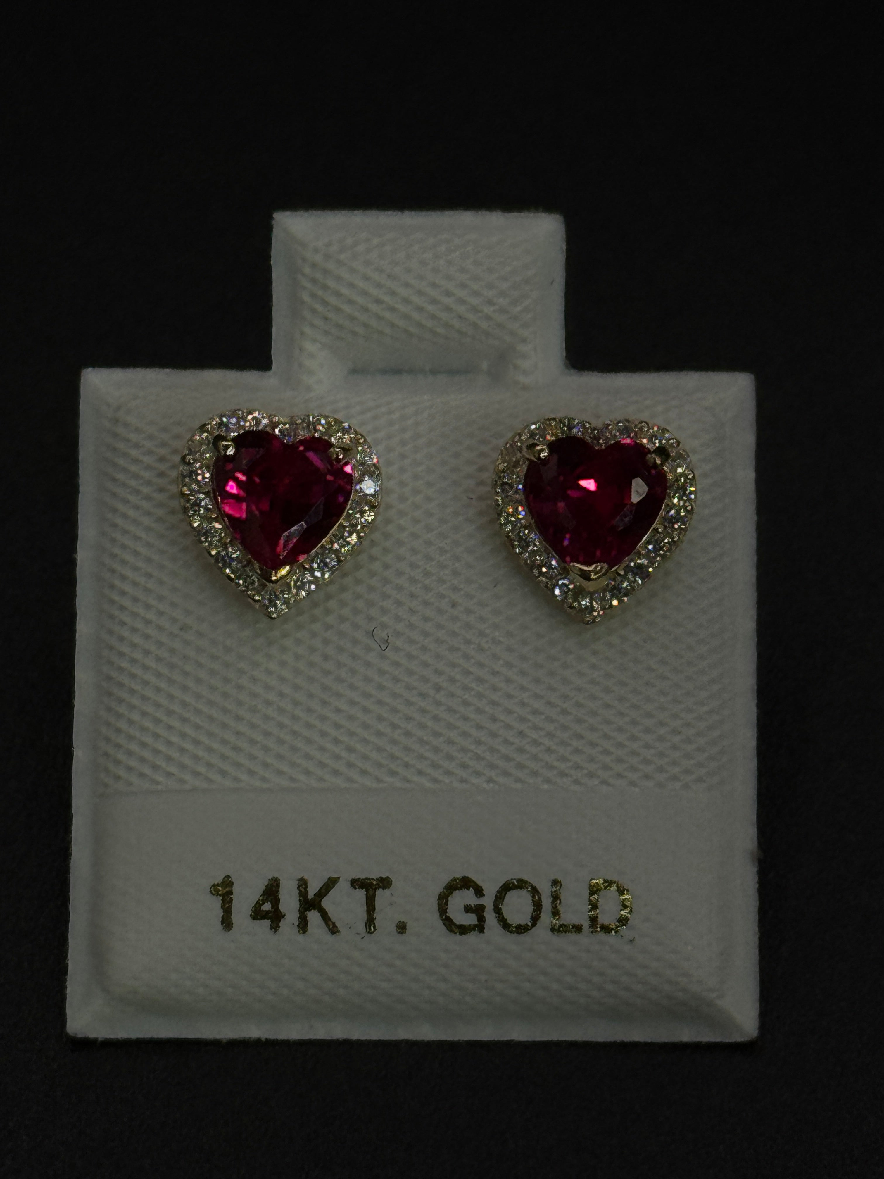 Red Heart Earrings (E21) image 0
