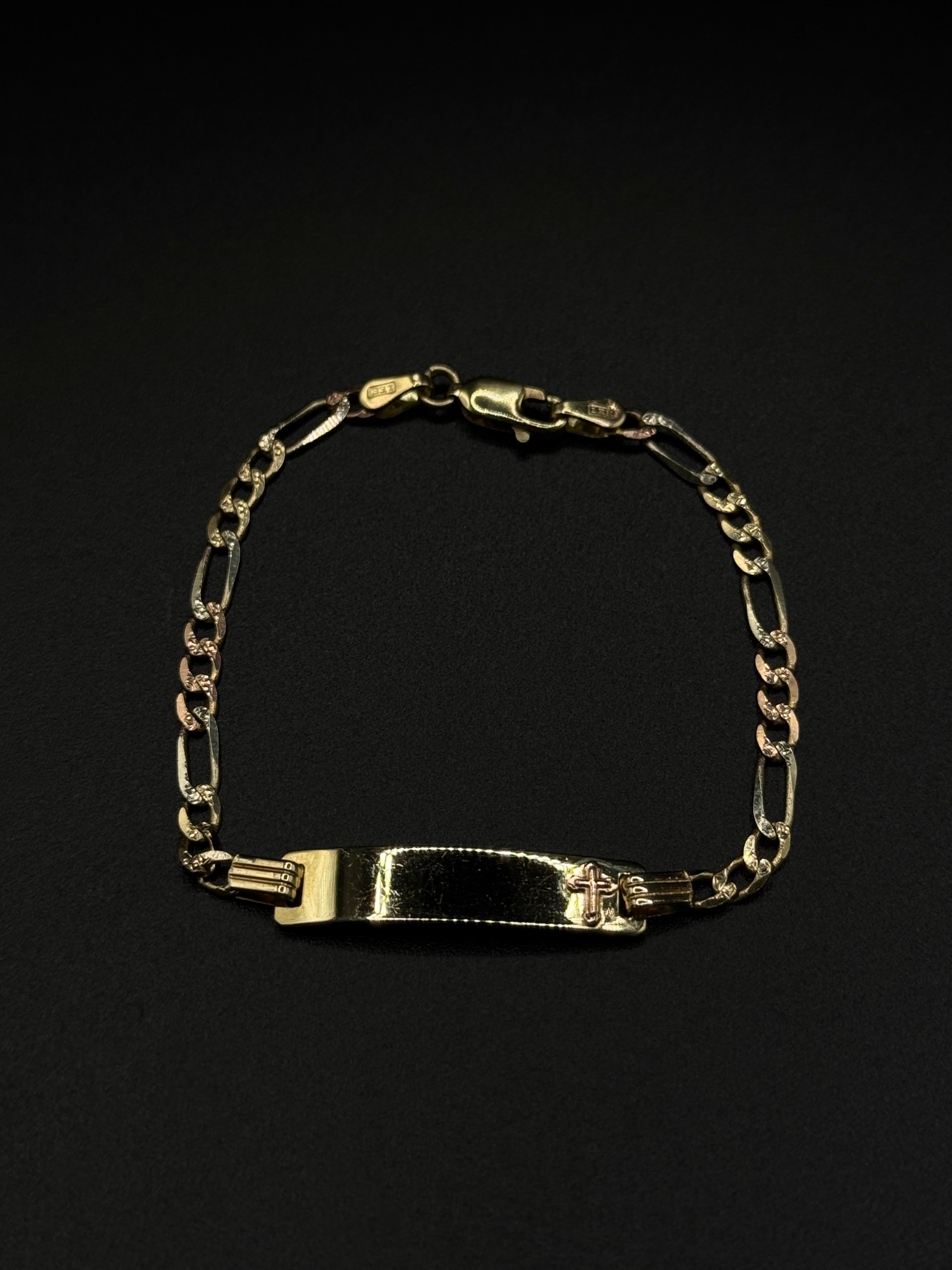 3 Tone Baby Cross Bracelet image 1
